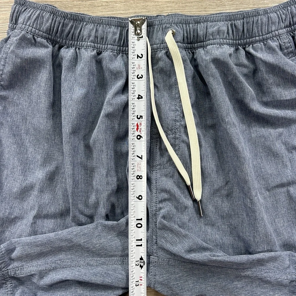 Fair Harbor Mens Large Blue Lined Swim Trunks Surfing Beach Stretch Pockets